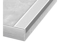 Protezione antiscivolo per scale in metallo, per interni ed esterni, in alluminio a forma di L, per migliorare la sicurezza, proteggere le scale, 30 x 100 mm