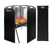 Protezione antivento pieghevole per fornelli da campeggio - Protezione per stufa portatile con | Protezione resistente al calore in ferro zincato per una cottura stabile, attrezzatura da