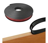 Protezione autoadesiva flessibile per bordi con canale a U, in gomma termoplastica, flessibile, protezione per bordi per mobili, riparazione di armadi e restauro di mobili (18 mm, nero)