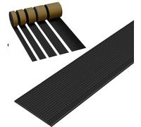 Protezione autoadesiva for bordi scale da 32,8 piedi antiscivolo, striscia di transizione flessibile in PVC for porta, striscia di soglia tagliabile for gradini interni/esterni(Black,4cm/1.6in)
