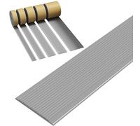 Protezione autoadesiva for bordi scale da 32,8 piedi antiscivolo, striscia di transizione flessibile in PVC for porta, striscia di soglia tagliabile for gradini interni/esterni(Gray,10cm/4in)