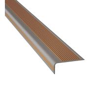 Protezione autoadesiva per gradini, in PVC, 90 cm, a forma di L, per tutti i tipi di pavimenti, altezza 2,5 cm, soluzione durevole per bordi delle scale, colore nero