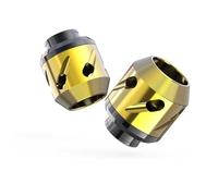 Protezione Caduta per For 1 coppia di protezioni for sospensioni anteriori, telaio scorrevole, ammortizzatore anticaduta, protezione in lega di alluminio anticollisione(Yellow)