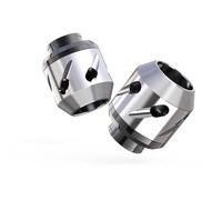 Protezione Caduta per For 1 coppia di protezioni universali for sospensioni anteriori, telaio scorrevole anti-caduta, ammortizzatore in lega di alluminio(Silver)