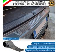 PROTEZIONE CARBON SOGLIA PARAURTI POSTERIORE BAGAGLIAIO IN GOMMA PER AUDI A4 B6
