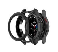 Protezione Chofit compatibile con Samsung Galaxy Watch 4 Classic 42 mm 46 mm, custodie protettive in TPU con anello adesivo per smartwatch Galaxy Watch4 Classic (Nero, 46 mm)