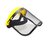 Protezione completa del viso, protezione di sicurezza, supporto per la testa regolabile con visiera in filo, adattatore per casco, protezione da giardino, per uomini e donne, silvicoltura e boscaia