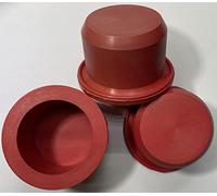 Protezione con Inserto Conico flangiato, Tappo e Tappo per Foro ID da 40,5-41,5 mm da 1-39/64" a 1-41/64" di Apertura della Bottiglia del Tubo (Confezione da 5) Gomma Riutilizzabile