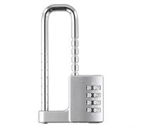 Protezione con password personalizzabile in un'elegante serratura a forma di U, perfetta per soluzioni di sicurezza per archivi (argento)