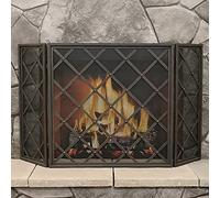 Protezione contro le scintille antincendio Spark Guard Screen 3-Panel Camino, Baby Safe Proof Fence Spark Guard Copertura, Ferro Battuto Rete Metallica Camino Schermi,