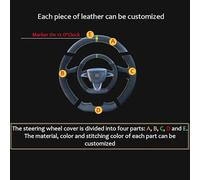 Protezione Copertura Coprivolante Auto In Pelle Scamosciata Per Seat Per Leon Per Cupra R Per Ateca Per FR Volante(Suede)