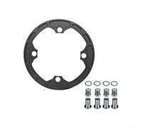 Protezione corona in alluminio 104BCD per 30T-36T nero | Progettato per configurazioni ad anello singolo, riduce l'usura delle corone, facile installazione a 4 fori, gamma 30T-36T