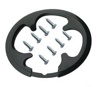 Protezione corona in plastica progettata specificamente per guarniture BCD104 mm 42T utilizzando 8 bulloni di montaggio per supportare l'integrità della corona e la sicurezza dei vestiti (esterno 10,1