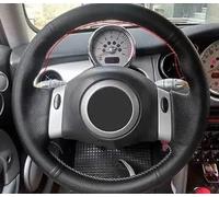Protezione Custodia Volante Per Mini Coupé 2001-2006 Per Convertible 2004-2008 Per R50 R53 R60 Coprivolante per auto In pelle microfibra traforata (Colore : B black line10)