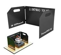 Protezione Da Cucina Da Campeggio Piastra Di Isolamento Termico Da All'Aperto, Disco Da Picnic Tripla | Parete Di Protezione Termica In Alluminio Ispessito,