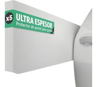 Protezione da parete per garage (5 unità), 40 x 20 x 2 cm, evita urti e graffi con i nostri pannelli imbottiti di schiuma, protezione per colonne del garage (Bianco)