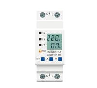 Protezione da sovratensione e sottotensione regolabile su guida DIN, relè di protezione limite corrente, voltmetro, kWh 63 A 80 A 110 V 230(80A Top input)