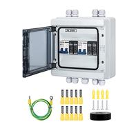Protezione da sovratensione PV DC, interruttore di separazione, protezione da fulmini, 2 interruttori di protezione per cavi 1000 VDC 20 - 40 KA, IP65, impermeabile