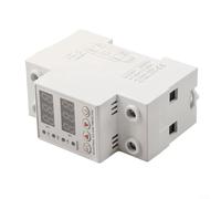 Protezione da sovratensione regolabile, 63 A, unità di montaggio su rotaia per la sicurezza del circuito, con ripristino automatico e monitoraggio dell'alimentazione, colore bianco, 86 x 36 mm (63 A)