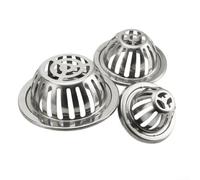 Protezione dalle foglie in acciaio inox per grondaie, soluzione per una prevenzione efficiente dei detriti (rotonda da 7,6 cm)