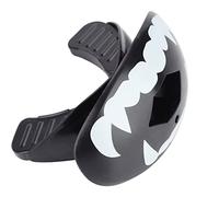 Protezione dei Denti del Paradenti in TPR per Uso Alimentare a 4 Colori per gli Sport di Rugby di Calcio di Boxe (Denti bianchi su sfondo nero)