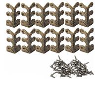 Protezione del battiscopa in metallo Protezione angolare for battiscopa vintage in ottone massiccio, staffe angolari for battiscopa, bordo di sicurezza for scatola di gioielli in legno(12pcs color 1)