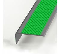 Protezione del Bordo del Gradino della Scala Vinile Nosing della Scala Bordo della Scala Autoadesivo Protezione del Bordo della Scala Gomma Flessibile Vinile Protezione del, Gray Green, 1.5m