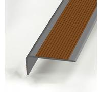 Protezione del Bordo del Gradino della Scala Vinile Nosing della Scala Bordo della Scala Autoadesivo Protezione del Bordo della Scala Gomma Flessibile Vinile Protezione del, Gray Brown, 1.5m