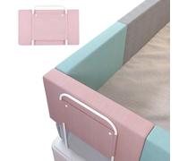 Protezione del Letto In Schiuma, Paraurti per Le Sponde del Letto, Altezza Regolabile 40-60cm, Cotone Perlato + Supporto In Metallo, Recinzione del Letto per Letto per Bambini e Letto Singolo/doppio(C