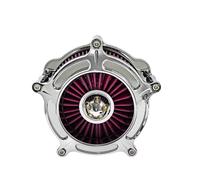 protezione del motore Elemento di ricambio per filtro aria cromato per moto, adatto per Harley Softail Dyna Sportster Touring Glide Schiuma media(Red a)