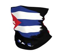 Protezione del Viso Funny Text Cuba Flag Headwrap Protezione UV Decorazione Facciale per Ciclismo, Snowboard, Equitazione