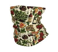 Protezione del Viso Stampa con Motivo di Pizza al Vino Rosso Stampato Headwrap Multiuso Ghetta per Yoga attività Outdoor