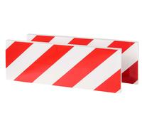 Protezione della parete del garage, 2 pezzi Protezione del bordo della porta dell'auto auto 40x15x1,5 cm rosso/bianco