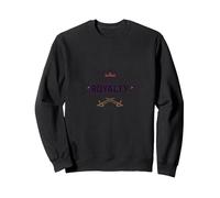 Protezione della regalità dalla Nascita: Corona e Spade Regali Felpa, Unisex per Adulti, Nero, XL