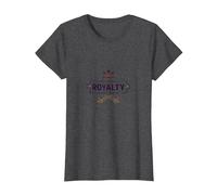 Protezione della regalità dalla Nascita: Corona e Spade Regali Maglietta, Donna, Grigio Scuro, 3XL