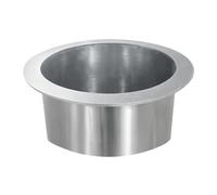 Protezione della spazzatura incorporata, piccola pattumiera da incasso moderna, pattumiera rotonda in acciaio inossidabile 304, pattumiera nascosta senza fondo per cucina e ufficio, 220 mm (200 mm)