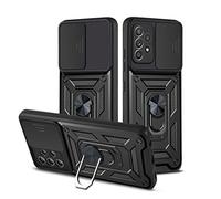 Protezione dell'obiettivo Antiurto Cassa Del Telefono Per Samsung Galaxy S21 5G Nero Macchina Fotografica Scorrevole Magnetico Anello Supporto Della Copertura Per S22 Plus Note 20 Ultra S21 FE Caso