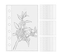 Protezione documenti | 10 pezzi formato a 6 anelli trasparenti | sacchetti traslucidi per ufficio amministrativo e per insegnanti artisti | professionisti