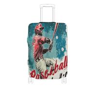 Protezione elastica per bagagli, resistente ai graffi, adatta per bagagli da 45,7 a 81,7 cm, Baseball Life Uomo, L 26-28 in