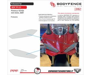 Protezione fari DUCATI PANIGALE V2/V2s 2025 in PPF antisasso - BDF PV 01