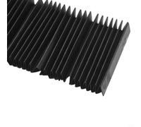 Protezione flessibile per macchine CNC in tessuto a tripla protezione, nera, per guide e mandrini, resistente all'olio e all'acqua, lunghezza di allungamento 1,5 m, larghezza 100-300 mm (100 mm)