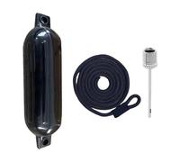 Protezione for banchine Marine con Barche a Remi gonfiabili, paraurti for Barche, Boe di ormeggio, zattera for Nuoto sul Lago, Protezione Protettiva(Black Black Rope)