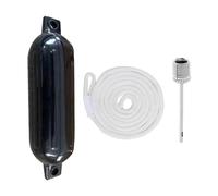 Protezione for banchine Marine con Barche a Remi gonfiabili, paraurti for Barche, Boe di ormeggio, zattera for Nuoto sul Lago, Protezione Protettiva(Black White Rope)