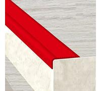 Protezione for bordi di scale for gradini in legno, cuscinetti for interne ed esterne aiutano gli anziani, la passeggiata dei bambini, larghezza 1,5x4 cm(Red,L 1.1m/43.3in)