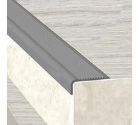 Protezione for bordi di scale for gradini in legno, cuscinetti for scale interne ed esterne aiutano gli anziani, la passeggiata dei bambini, larghezza 1,5x4 cm(Grey,L 4m/157.5in)