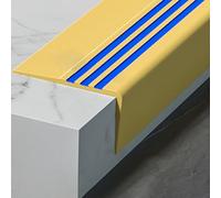 Protezione for bordi scale in gomma antiscivolo autoadesiva - Profilo di sicurezza flessibile for scale, rampe e scale a pioli - 1 pz(Yellow,L 11m)