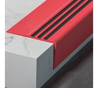 Protezione for bordi scale in gomma antiscivolo autoadesiva - Profilo di sicurezza flessibile for scale, rampe e scale a pioli - 1 pz(Red,L 11m)