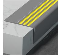 Protezione for bordi scale in gomma antiscivolo autoadesiva - Profilo di sicurezza flessibile for scale, rampe e scale a pioli - 1 pz(Gray A,L 11m)