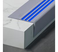 Protezione for bordi scale in gomma antiscivolo autoadesiva - Profilo di sicurezza flessibile for scale, rampe e scale a pioli - 1 pz(Gray C,L 11m)