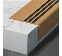 Protezione for bordi scale in gomma antiscivolo autoadesiva - Profilo di sicurezza flessibile for scale, rampe e scale a pioli - 1 pz(Brown,L 11m)